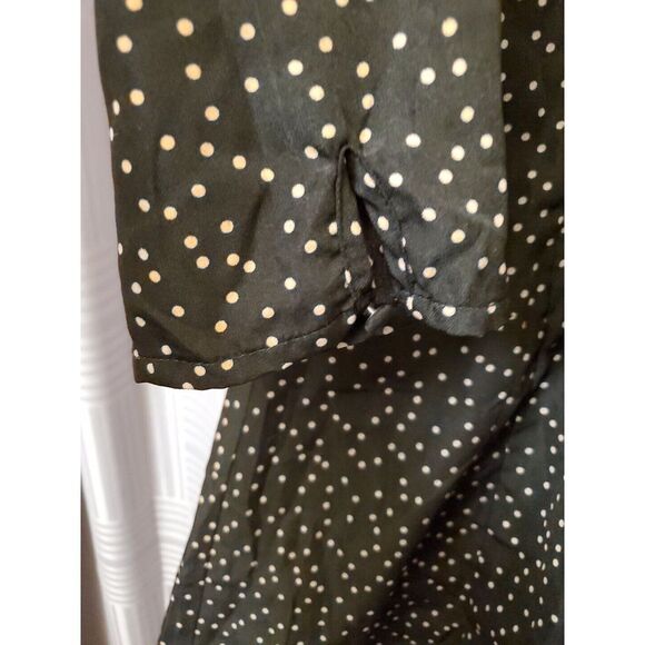 Favlux Polka Dot Deep V Neck Lined‎ Romper Black/Rose Gold Sz S - Picture 5 of 6